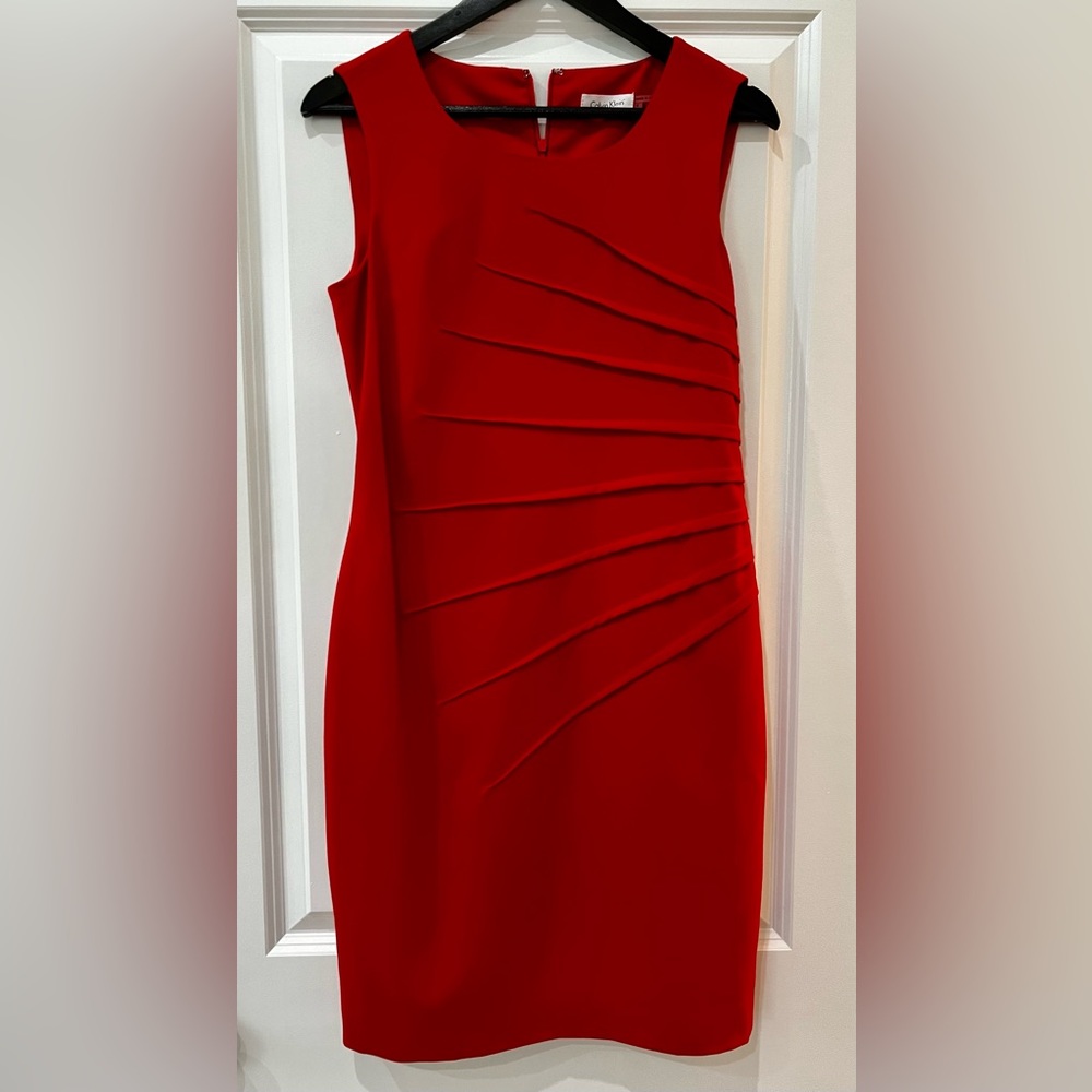 Calvin Klein, size 4, red dress